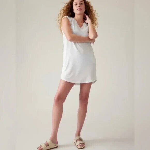 New Athleta L Pacifica Dress White Large - Picture 1 of 3